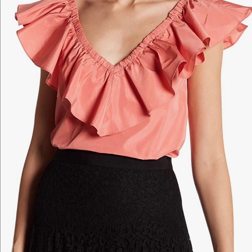 Rebecca Taylor Women's On/Off shoulder Taffeta Top
